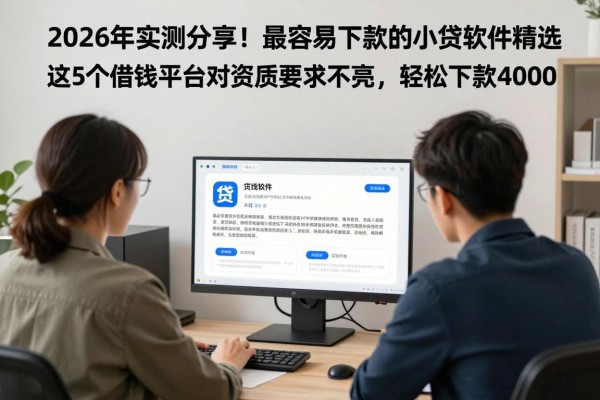 2026年实测分享！最容易下款的小贷软件精选，这5个借钱平台对资质要求不高，轻松下款4000