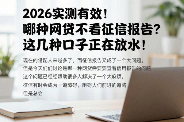 2026实测有效！哪种网贷不看征信报告？这几种口子正在放水！