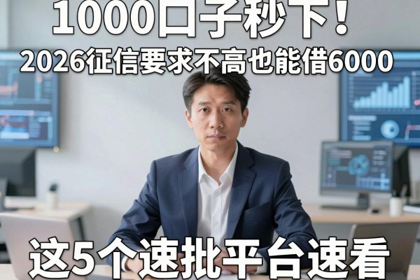 1000口子秒下!2026征信要求不高也能借6000,这5个速批平台速看