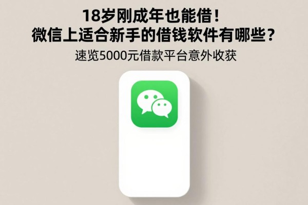 18岁刚成年也能借！微信上适合新手的借钱软件有哪些？速览5000元借款平台意外收获