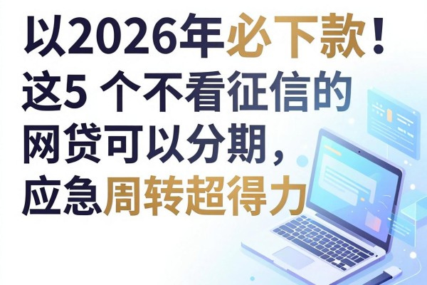 2026年必下款!这5个不看征信的网贷可以分期,应急周转超得力