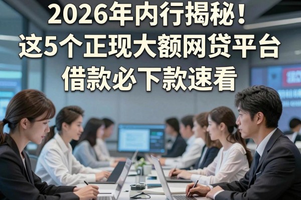 2026年内行揭秘！这5个正规大额网贷平台，借款必下款速看