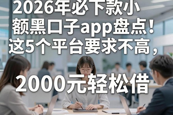 2026年必下款小额黑口子app盘点！这5个平台要求不高，2000元轻松借！