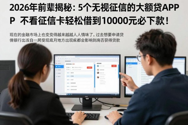 2026年前辈揭秘:5个无视征信的大额贷款APP,不看征信卡轻松借到10000元必下款!