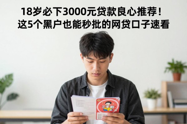 18岁必下3000元贷款良心推荐!这5个黑户也能秒批的网贷口子速看