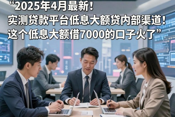 2025年4月最新！实测贷款平台低息大额贷内部渠道，这个低息大额借7000的口子火了
