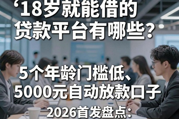 18岁就能借的贷款平台有哪些?2026首发盘点:5个年龄门槛低、5000元自动放款口子