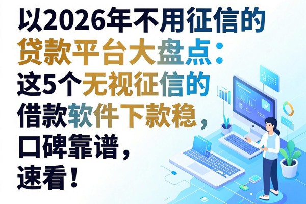2026年不用征信的贷款平台大盘点：这5个无视征信的借款软件下款稳、口碑靠谱，速看！