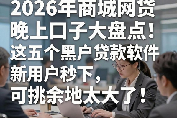 2026年商城网贷晚上口子大盘点!这五个黑户贷款软件新用户秒下,可挑余地太大了!