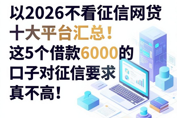 2026不看征信网贷十大平台汇总！这5个借款6000的口子对征信要求真不高
