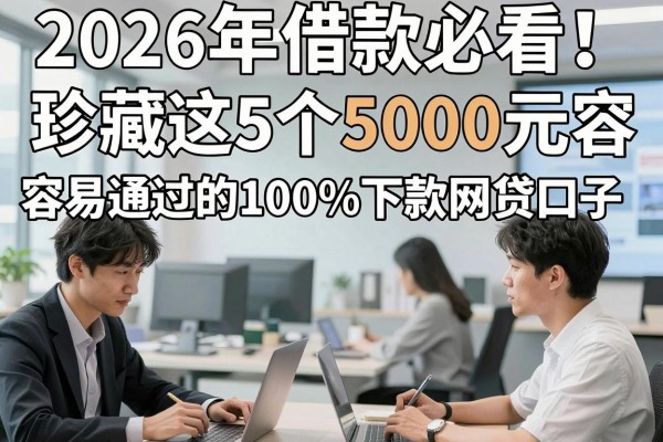 2026年借款必看！珍藏这5个5000元容易通过的100%下款网贷口子
