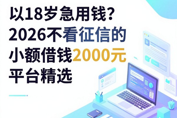 18岁急用钱？2026不看征信的小额借钱2000元平台精选，这5个软件临时周转也靠谱