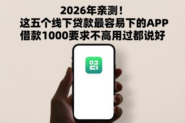2026年亲测!这五个线下贷款最容易下的APP,借款1000要求不高用过都说好