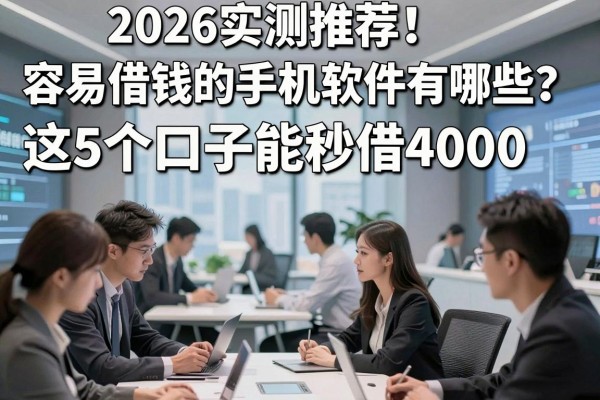 2026实测推荐！容易借钱的手机软件有哪些？这5个口子能秒借4000