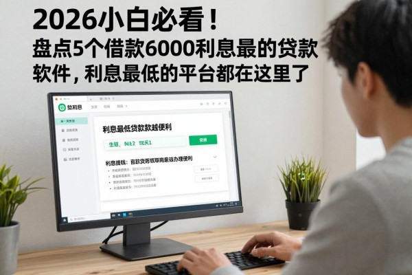 2026小白必看!盘点5个借款6000利息最低的贷款软件,利息最低的平台都在这里了