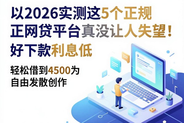 2026实测这5个正规网贷平台真没让人失望！好下款利息低，轻松借到4500