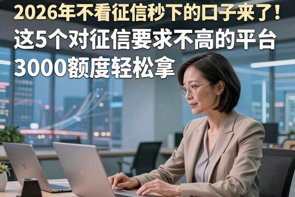 2026年不看征信秒下的口子来了！这5个对征信要求不高的平台，3000额度轻松拿