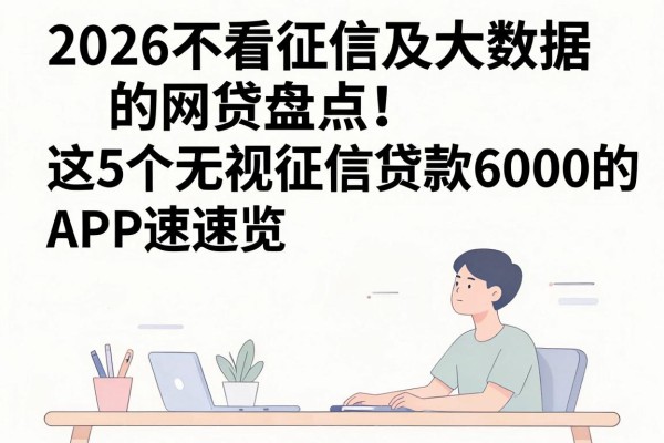 2026不看征信及大数据的网贷盘点!这5个无视征信贷款6000的APP速览