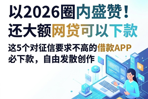 2026圈内盛赞!还大额网贷可以下款,这5个对征信要求不高的借款APP必下款