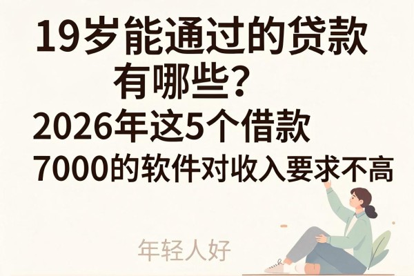 19岁能通过的贷款有哪些？2026年这5个借款7000的软件对收入要求不高