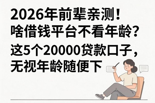 2026年前辈亲测!啥借钱平台不看年龄?这5个20000贷款口子无视年龄随便下