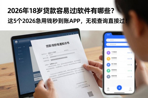 2026年18岁贷款容易过的软件有哪些？这5个2026急用钱秒到账APP，无视查询直接过！