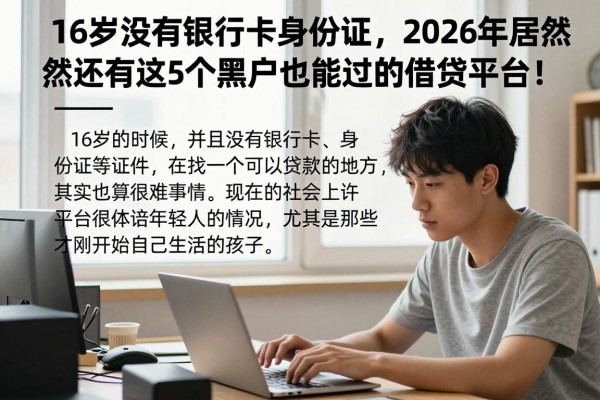 16岁没有银行卡身份证，2026年居然还有这5个黑户也能过的借钱平台！