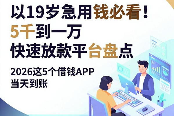 19岁急用钱必看!5千到一万快速放款平台盘点,2026这5个借钱APP当天到账