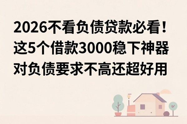 2026不看负债贷款必看！这5个借款3000稳下神器，对负债要求不高还超好用