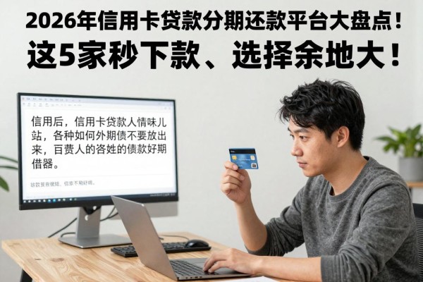 2026年信用卡贷款分期还款平台大盘点！这5家秒下款、选择余地大！