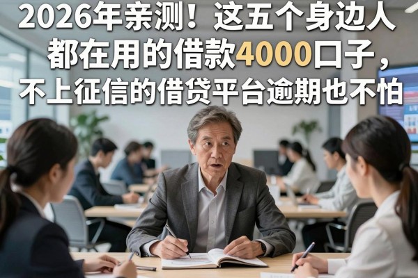 2026年亲测！这五个身边人都在用的借款4000口子，不上征信的借贷平台逾期也不怕？