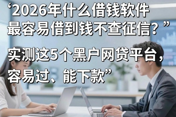 2026年什么借钱软件最容易借到钱不查征信？实测这5个黑户网贷平台，容易过、能下款！
