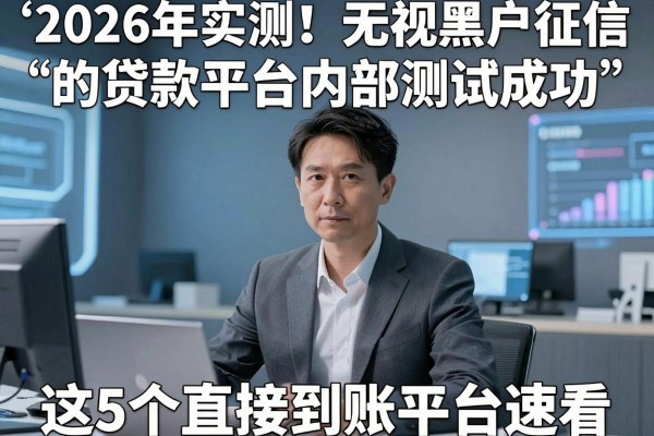2026年实测!无视黑户征信的贷款平台内部测试成功,这5个直接到账平台速看