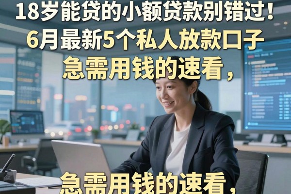 18岁能贷的小额贷款别错过!6月最新5个私人放款口子,急需用钱的速看