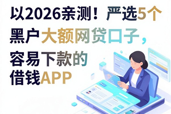 2026亲测!严选5个黑户大额网贷口子,容易下款的借钱APP超赞推荐