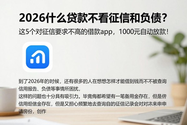 2026什么贷款不看征信和负债?这5个对征信要求不高的借款app,1000元自动放款!