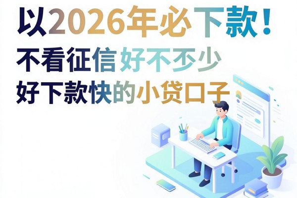 2026年必下款!盘点5个不看征信好下款快的小贷口子,黑户借钱真不少