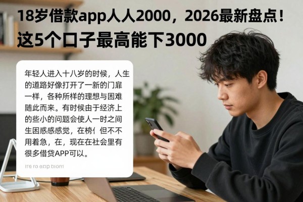 18岁借款app人人2000,2026最新盘点!这5个口子最高能下30000