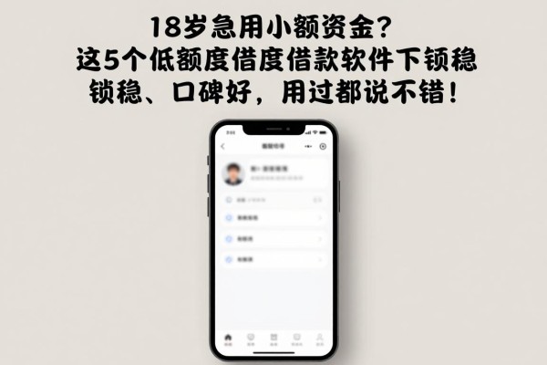 18岁急用小额资金?这5个低额度借款软件下款稳、口碑好,用过都说不错!