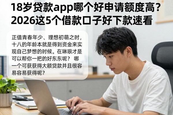 18岁贷款app哪个好申请额度高?2026这5个借款口子好下款速看