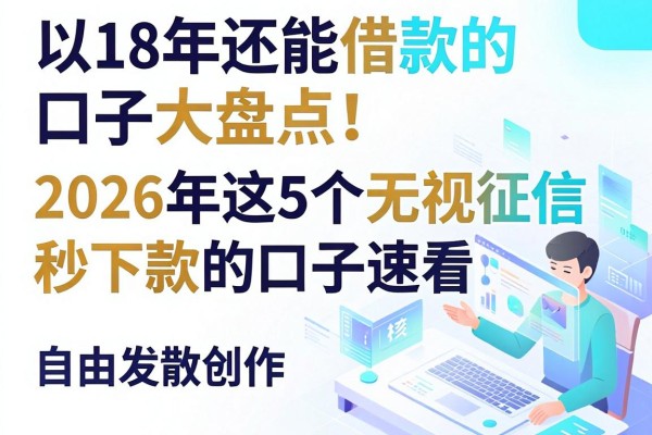 18年还能借款的口子大盘点!2026年这5个无视征信秒下款的口子速看