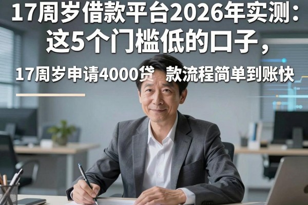 17周岁借款平台2026年实测：这5个门槛低的口子，17周岁申请4000贷款流程简单到账快