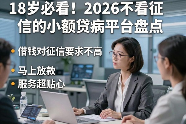 18岁必看!2026不看征信的小额贷款平台盘点,借钱对征信要求不高、马上放款,服务超贴心