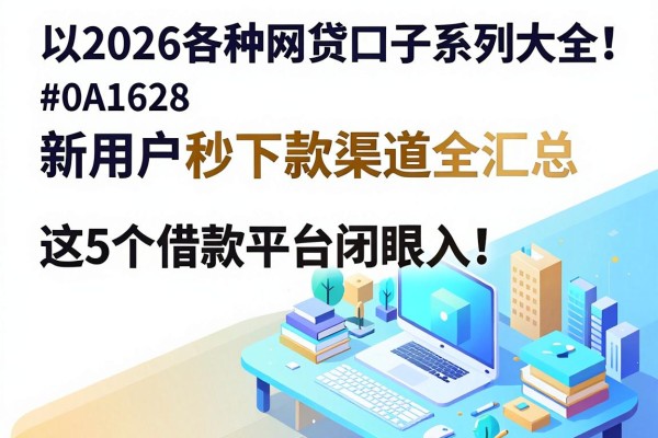 2026各种网贷口子系列大全!新用户秒下款渠道全汇总,这5个借款平台闭眼入!