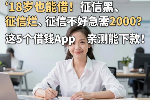 18岁也能借！征信黑、征信烂、征信不好急需2000？这5个借钱App亲测能下款