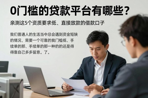 0门槛的贷款平台有哪些?亲测这5个资质要求低、直接放款的借款口子,真心推荐!