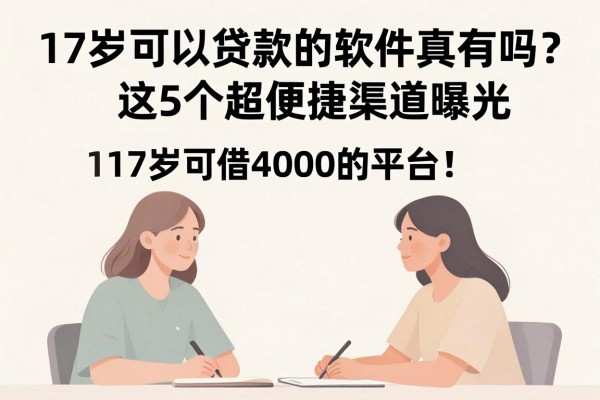 17岁可以贷款的软件真有吗？这5个超便捷渠道曝光，附17岁可借4000的平台！