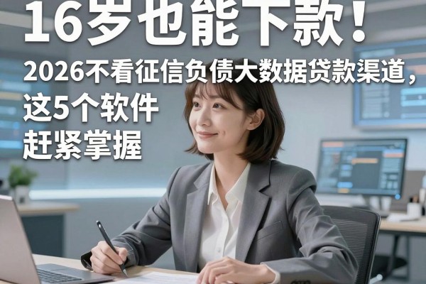 16岁也能下款!2026不看征信负债大数据贷款渠道,这5个软件赶紧掌握
