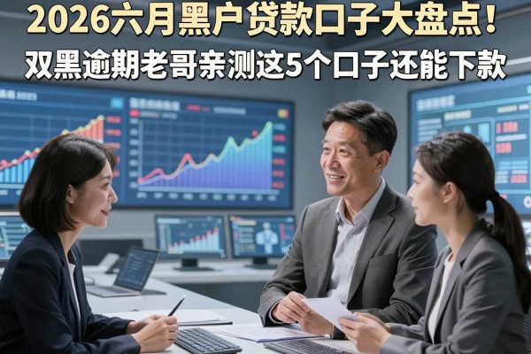 2026六月黑户贷款口子大盘点!双黑逾期老哥亲测这5个口子还能下款