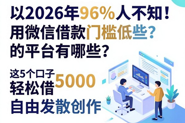 2026年96%人不知！用微信借款门槛低的平台有哪些？这5个口子轻松借5000
